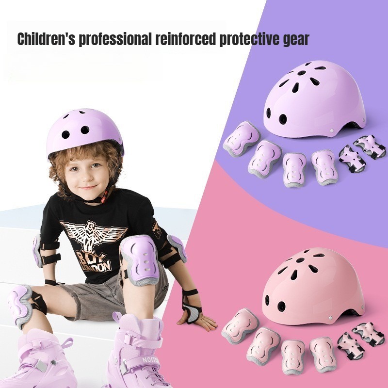 Cycling Protective Gear Kids - 7Pcs/Set Kids Ages 3-10 with Wrist
