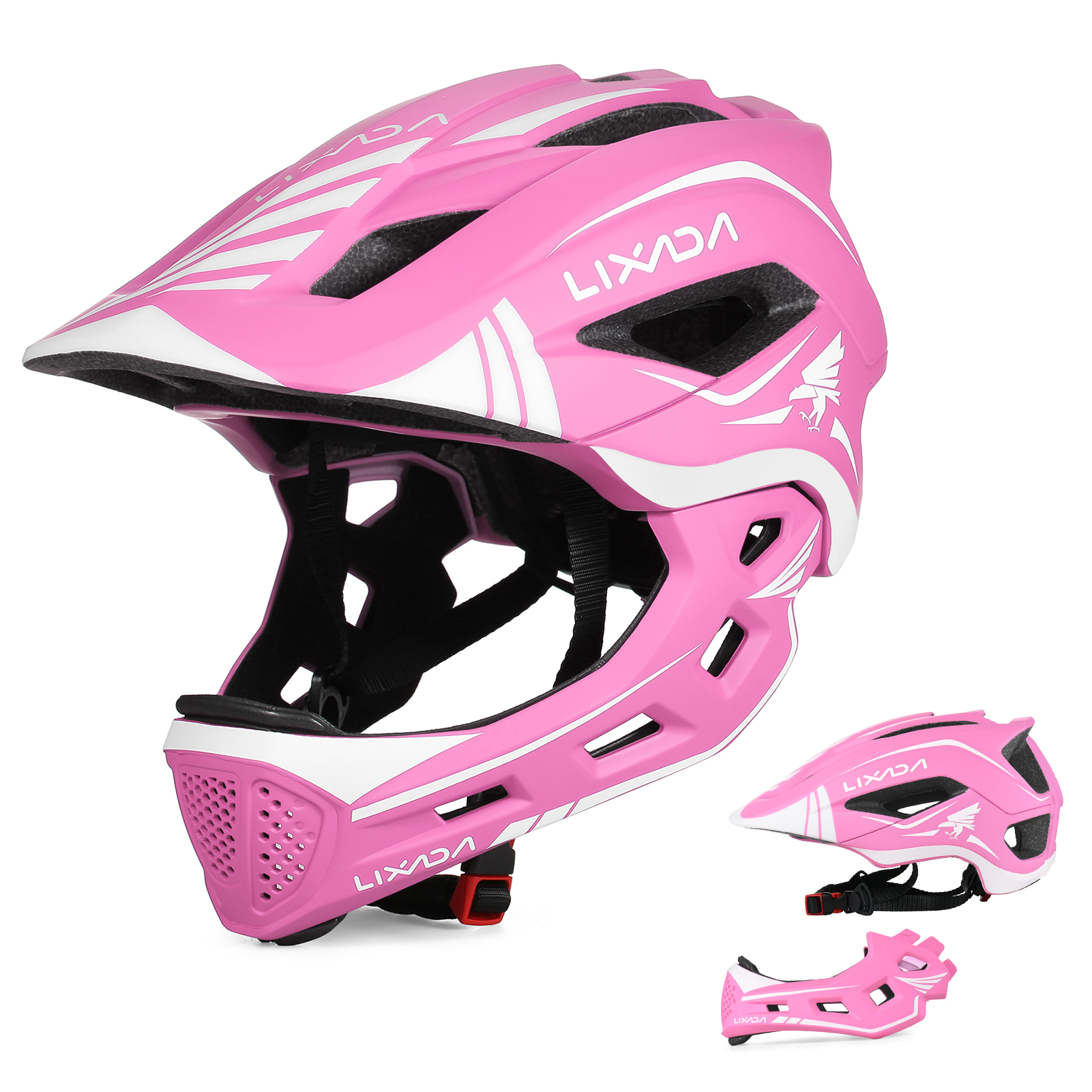 Cycling Protective Gear Kids - Lixada Kids 2-in-1 Detachable Full Face