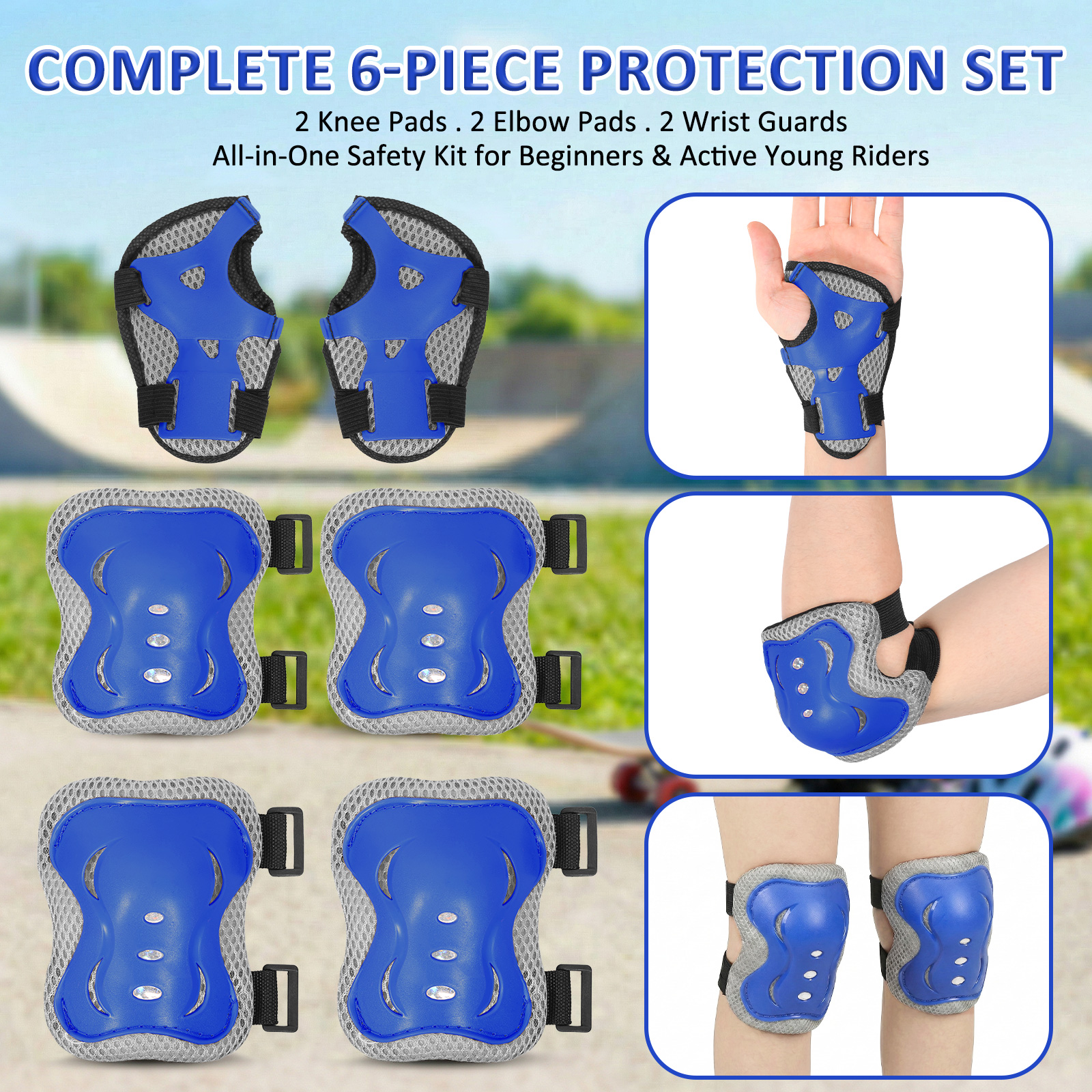 6 in 1 Knee Pads and Elbow Pad – Cycling Protective Gear Kids recenzja i cena