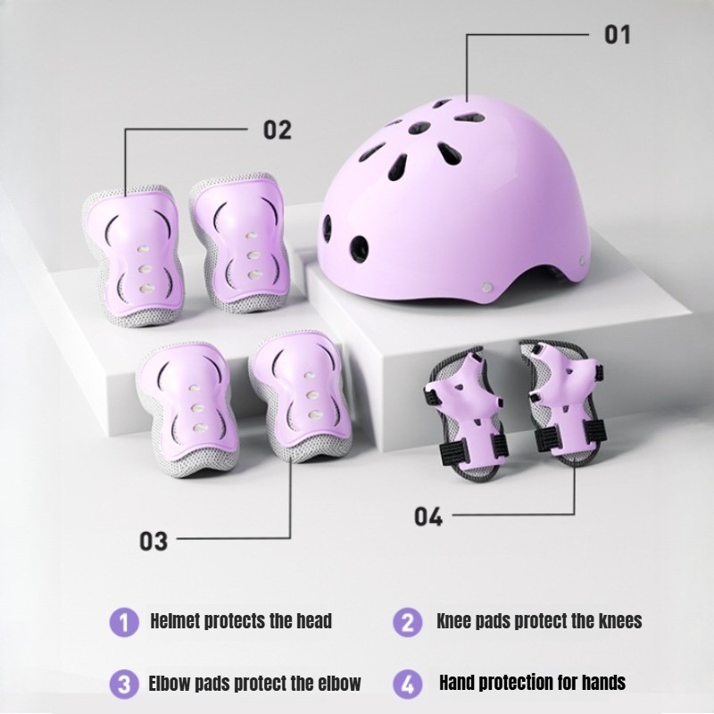 7Pcs/Set Kids Ages 3-10 with W – Cycling Protective Gear Kids recenzja i cena