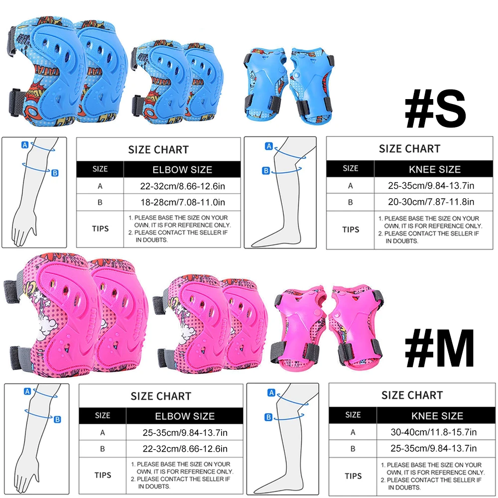 6Pcs Kids 3-12 Years Knee Elbo – Cycling Protective Gear Kids recenzja i cena