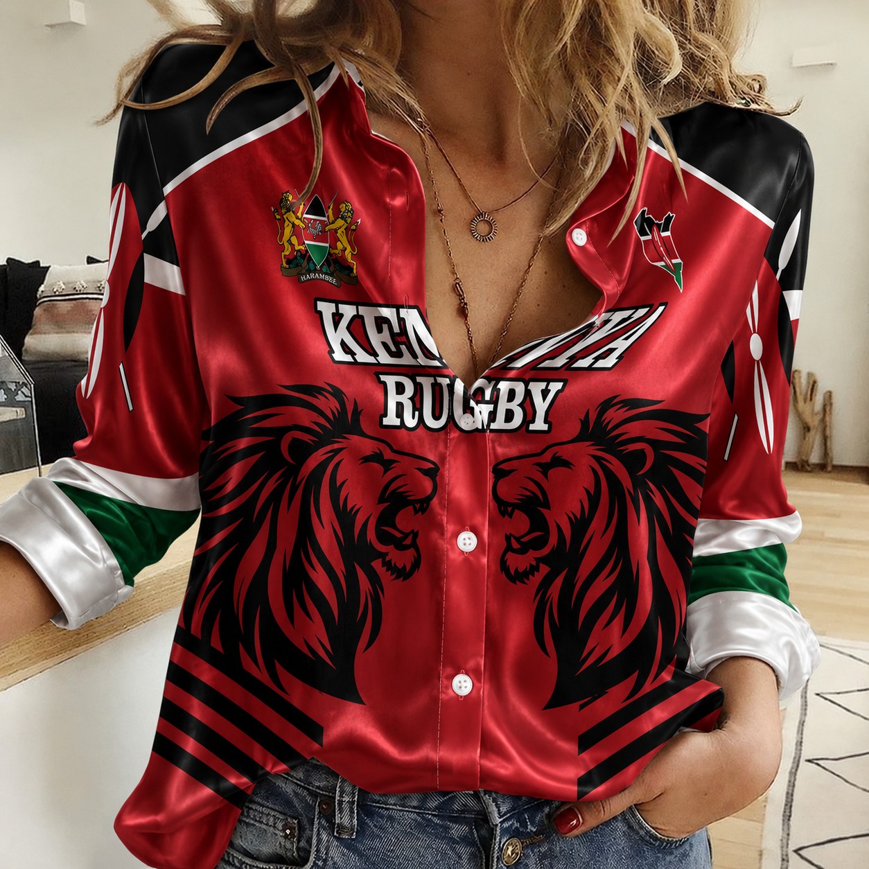 New Kenya Print Button-Up Shir – Cycling Gear Kenya recenzja i cena